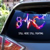 Suicide Prevention Awareness Decals Still Here Still Fighting Car Decal, Suicide Prevention Awareness Colorful Heartbeat Car Door Window Sticker