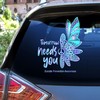 Suicide Prevention Decals - Awareness Butterfly Car Decal, Suicide Prevention Awareness Tomorrow Needs You Butterfly Car Door Sticker