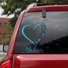 Suicide Prevention Decals -  Believe Purple and Teal Butterfly Car Sticker, Beautiful Ribbon Butterflies Decal for Car, Suicide Prevention Awareness Car Decal