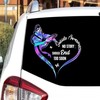 Suicide Awareness Decals - No Story Should End Too Soon Teal Purple Butterfly Heart Ribbon Hologram Pattern Car Door Sticker