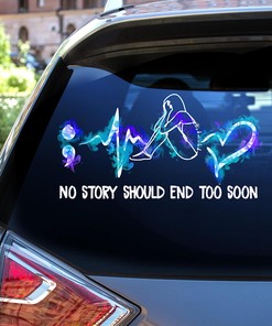 Suicide Awareness Magical Semicolon Heart Beat No Story Should End Too Soon Car Door Window Decal Sticker