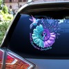 Suicide Prevention Awareness Teal And Purple Sunflower Ribbon Hummingbird Car Decal, Memorial Memorial Hummingbird Car Decal