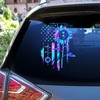 Suicide Awareness Decals Sunflower US Flag Semicolon Hologram Pattern Car Decal, Happy 4Th of July Prevention Car Door Sticker