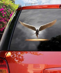 Angel Warrior From Heaven Car Sticker Cool Angels Wings Shining Vinyl Decals
