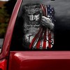 Jesus American Flag Don't Be Afraid Just Have Faith Christian Gift Car Decal Vinyl Sticker