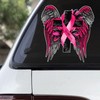 Breast Cancer Awareness Cross Angel Wings Faith Cross Sunflower Car Decal