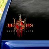 Jesus Saved My Life Nail Cross Decal Best UV Vinyl Sticker For Car Door And Window, Wall