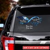 Customized Name Date Feather Blue Birds Your Wings Were Ready But My Heart Was Not Car Vinyl Decal