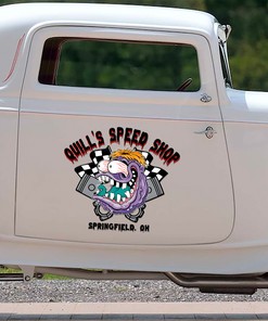 Alternative view of Custom Hot Rod Monster Vinyl Decals - Personalize Your Vehicle