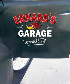 Alternative view of Hot Rod Garage Old School Mr Horsepower Vinyl Wrapped Sticker