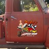 Personalized Hot Rod Shop Mr Horsepower Pin Up Girl Sticker