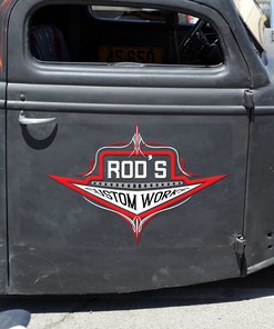 Alternative view of Custom Work Hand Planer Pinstriping Lettering Vinyl Sticker