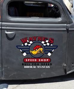 Alternative view of Personalized Hot Rod - Large Vinyl Decals For Cars And Trucks