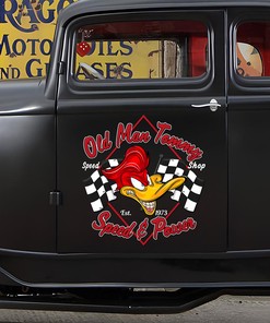 Alternative view of Custom Rat Rod Stickers - Express Your Unique Style