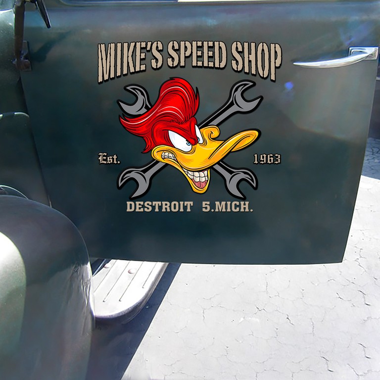 Custom Rat Rod Door Decals Unique Graphics For Your Hot Rod Dingmun