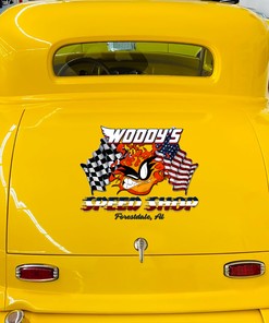 Alternative view of Customize Your Truck With Mr. Horsepower - American Flag Truck Window Decal