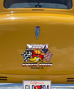 Alternative view of Show Your Style With Mr. Horsepower Sticker - American Flag Window Decal