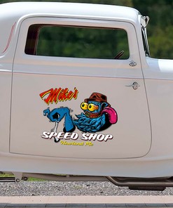Alternative view of Personalized Hot Rod Monster - Express Your Style With Car Door Decals