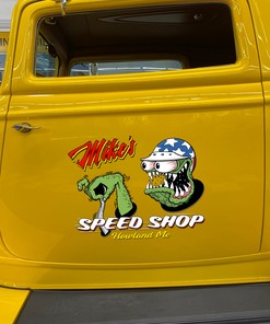 Alternative view of Customize Your Vehicle With Personalized Rat Rod Monster - Large Hot Rod Decals
