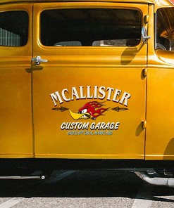 Alternative view of Get Noticed With Mr. Horsepower Sticker - Custom Car Door Decals