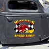 Garage Door Decals And More - Personalized Mr. Horsepower Hot Rod Garage