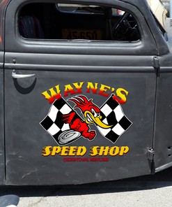 Alternative view of Customize Your Ride With Mr. Horsepower Hot Rod Garage - Personalized Car Door Decals