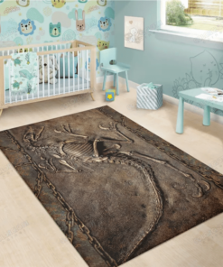 Dinosaur Fossil Area Rectangle Rug For Home Decor