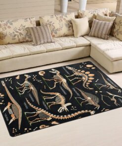Dinosaur Fossils Eggs Bone Skeleton Floor Rugs For Living Room Bed Room Decor