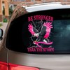 Breast Cancer Awareness Decal Bald Eagle in The Storm Car Side Door Vinyl Sticker