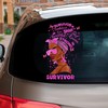 Breast Cancer Awareness Car Decal - Beautiful Black Woman African Woman Survivor Strong Smart Car Decal