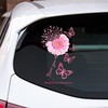 Breast Cancer Awareness Car Decal -  Never Give Up - Butterfly Daisy Flower Ribbon Decal Gift for Breast Cancer Warriors