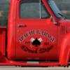 Personalized Apache Garage Speed Shop Sticker Decals 2pcs