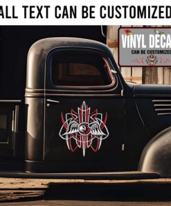 2 Color Flying Eyeball Pinstriping Sticker 12067