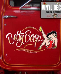 2 Pcs Betty Boop Hot Rod Garage Vinyl Sticker 09996