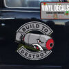 2 Pcs Build To Destroy Hot Rod Bomber Rat Rod Vinyl Sticker 09947