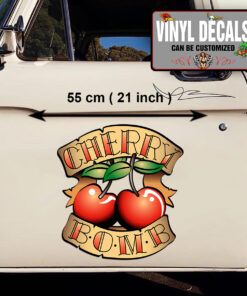 2 Pcs Cherry Bomb Hot Rod Garage Vinyl Sticker 09924