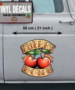 2 Pcs Cherry Bomb Hot Rod Garage Vinyl Sticker 09924