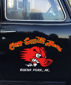 2 Pcs Clay Smith Hams Buena Pork Hot Rod Garage Set 02 Vinyl Stickers 09732