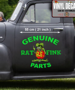 2 Pcs Genuine Parts Hot Rod Garage Lowbrow Art Kustom Kulture Old School Garage Vinyl Sticker 09966