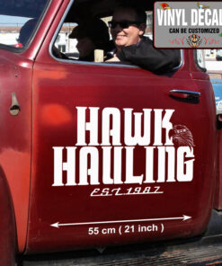 2 Pcs Hawk Hauling Co Trucker Over The Top Vinyl Sticker 09918