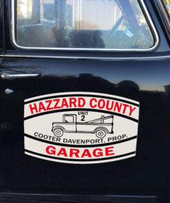 2 Pcs Hazzard County Muscle Car Garage Set 02 Vinyl Stickers 09713
