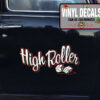 2 Pcs High Roller Hot Rod Garage Door Art Vinyl Sticker 10049