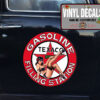 2 Pcs Hot Rod Garage Filling Station Pinup Girl Vinyl Sticker 09980