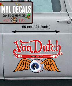 2 Pcs Hot Rod Garage Flying Eyeball Pinstriping Vinyl Sticker 09884