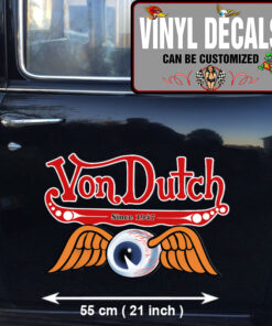 2 Pcs Hot Rod Garage Flying Eyeball Pinstriping Vinyl Sticker 09884
