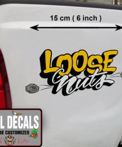 2 Pcs Hot Rod Garage Loose Nuts Vinyl Sticker 09907