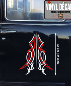 2 Pcs Hot Rod Garage Pinstriping Camper Caravan Rat Rod Kustom Kulture Vinyl Sticker 09952