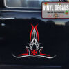 2 Pcs Hot Rod Garage Pinstriping Camper Caravan Rat Rod Kustom Kulture Vinyl Sticker 09954