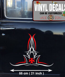 2 Pcs Hot Rod Garage Pinstriping Camper Caravan Rat Rod Kustom Kulture Vinyl Sticker 09954