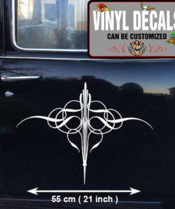 2 Pcs Hot Rod Garage Pinstriping Camper Caravan Rat Rod Kustom Kulture Vinyl Sticker 09955